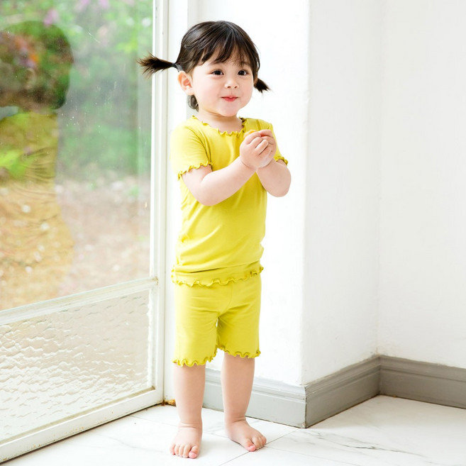 배냇베이비 비스코스 반팔 유아 실내복 아기내복 남아 여아 아동 키즈 주니어