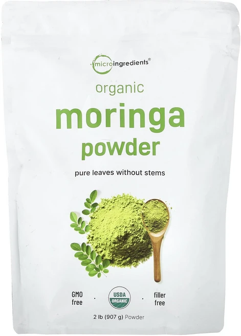Micro Ingredients 유기농 모링가 잎 가루 907g(2lbs), MicroIngredients유기농모링가잎가루907g2, 907g, 1개 - 쿠팡