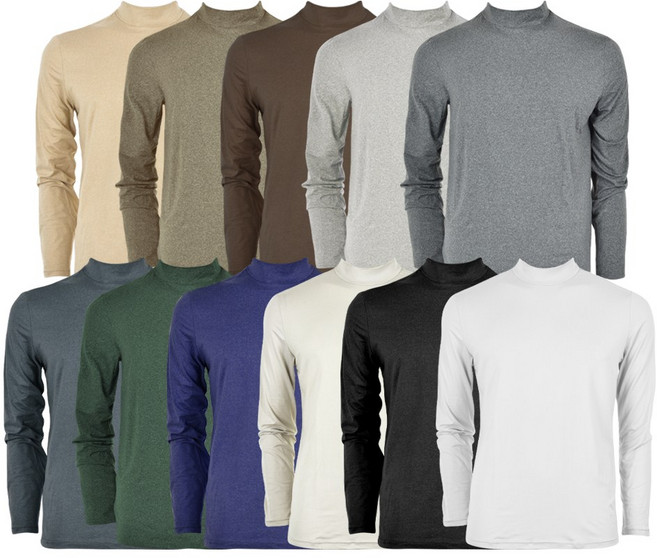 [홈쇼핑 판매상품] 겨울 남성 기모 하프넥 티셔츠 11종택1