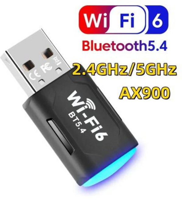 AX900 USB WiFi 6 블루투스 5.4 어댑터 2 in 1 동글 듀얼 밴드 2.4G&5GHz 네트워크 무선 WLAN 수신기 드라이버 무료, Style 6