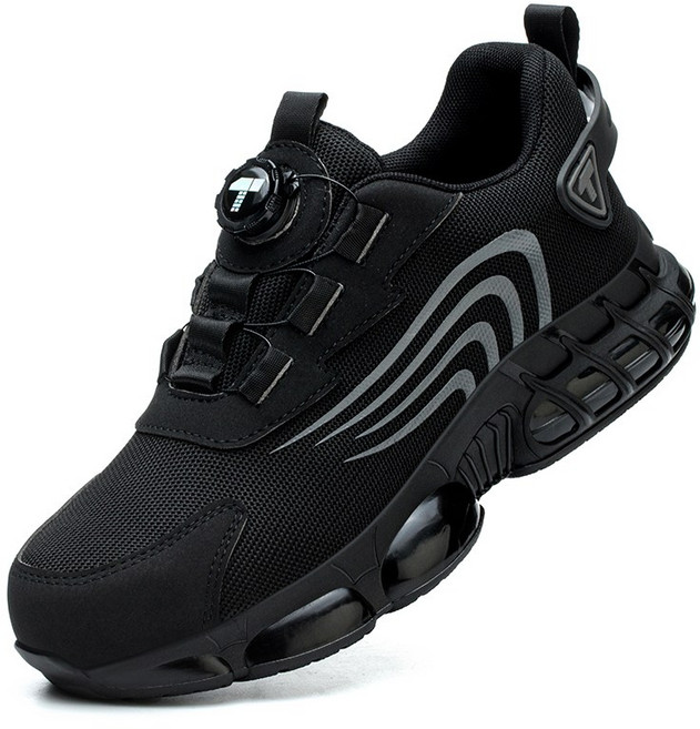 로터리 버튼 남성 새로운 안전화 충격 방지 및 피어싱 패셔너블한 운동화 프로, 41, 01 D9071