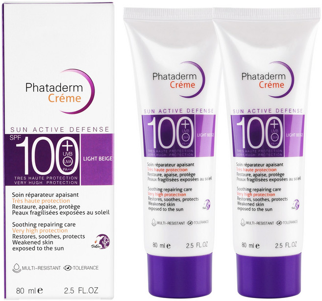 선크림 자외선 차단 SPF100+ PA+++ 썬크림 높은 보호력으로 민감한 피부를 진정시키고 회복시켜 주는 케어 이지워시 선크림, 2개, 80ml