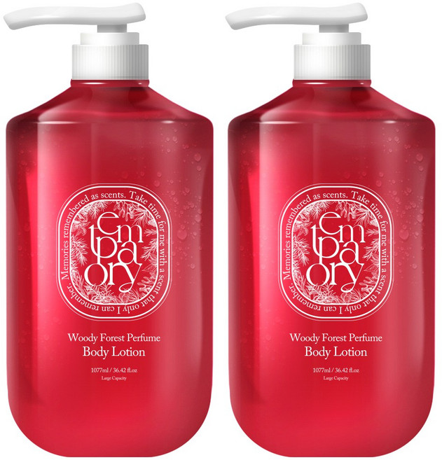 템포러리 퍼퓸 바디로션 우디 포레스트향, 1.077L, 2개