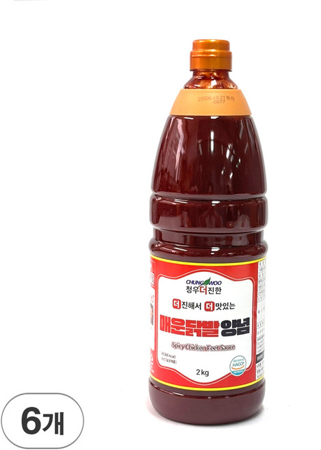 청우더진한 매운 닭발양념 업소용 양념장 양념소스 2kg, 6개