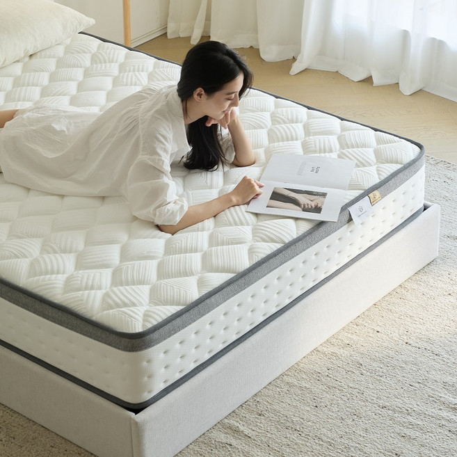 DreamWeaver 침대 롤팩 독립스프링 무음 두꺼운 매트리스, 25cm, 중간 단단함