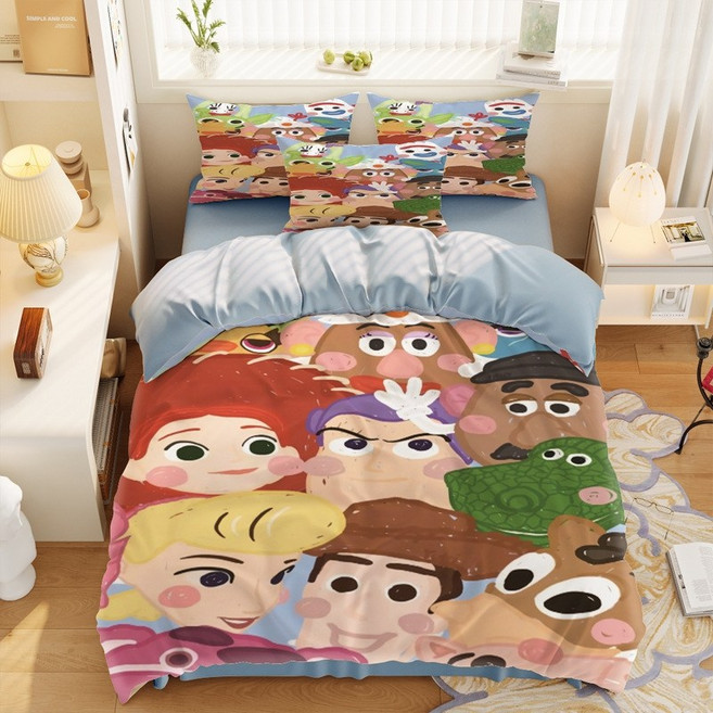 토이스토리 침구 세트 커버 슈퍼싱글 퀸 베개 이불 에일리언, 밴드형, T