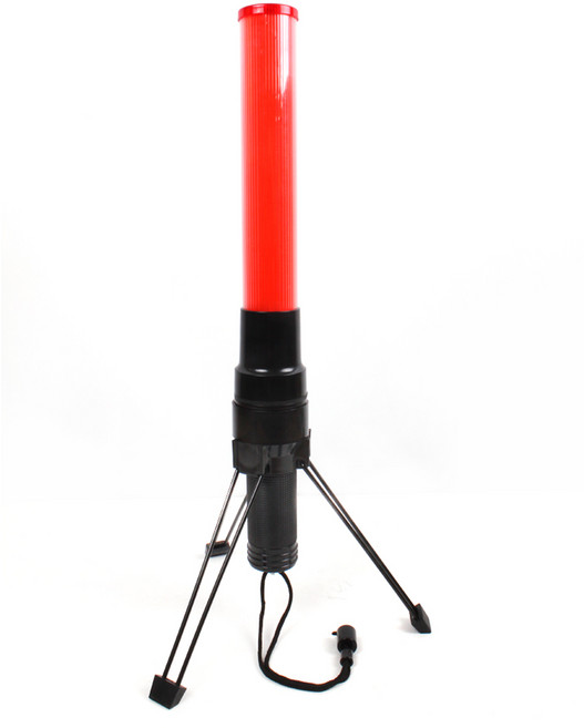 MIREU 3기능 삼각대 LED 경광봉, 2개, 레드