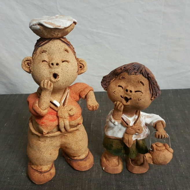 전통 참모 토기 도자기장식 토우인형