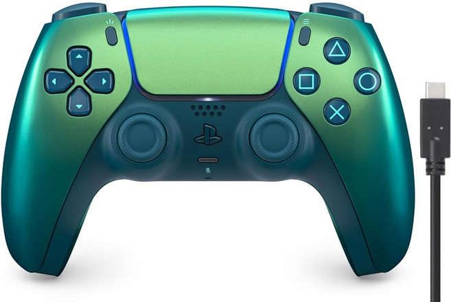 3m [순정품]DualSense 무선 컨트롤러 크로마 그린(CFI-ZCT1J10)[Amazon.co.jp 특전]PS5용, 1개