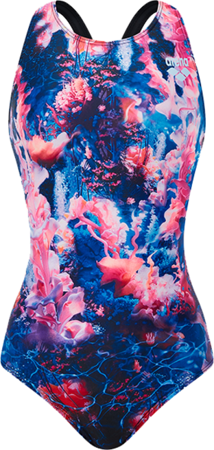 아레나 코랄 여성 원피스 레이서백 실내 수영복 A5BL1LO11 블랙 2001부평점