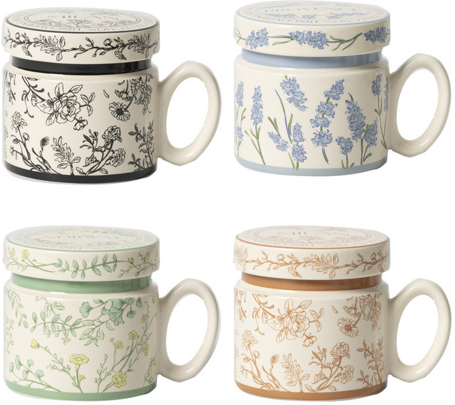 고급 세라믹 머그컵 커피잔 물컵 뚜껑 포함, 1개, 블루