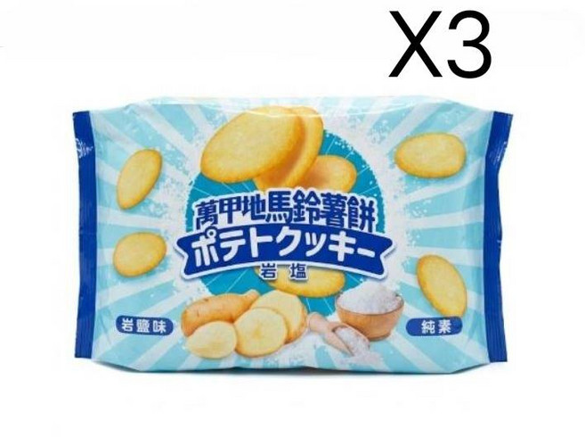 萬甲地 馬鈴薯餅 岩鹽味, 200g, 12個