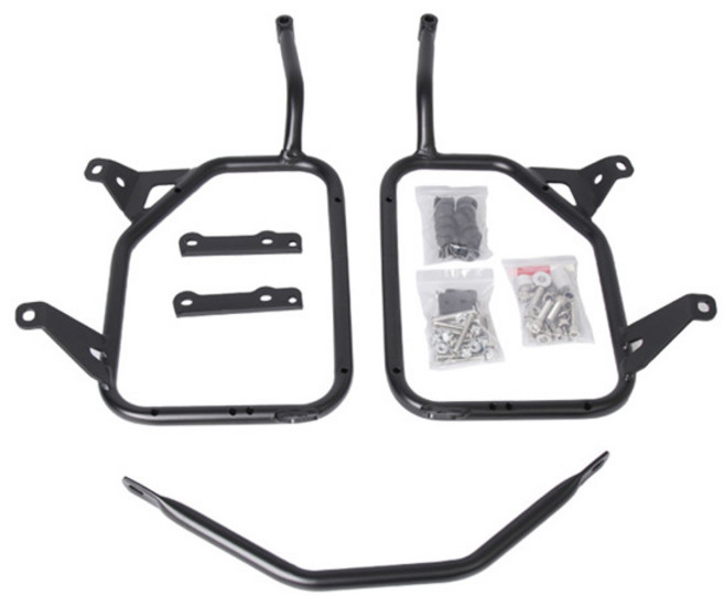 Honda Transalp 750 2023-2025/XL750 오토바이 사이드 박스 랙 스테인레스 브래킷 퀵 릴리스 모토 적합, [01] carbon steel