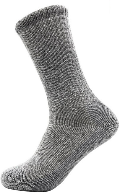 dasama 메리노울 아웃도어 풀 쿠션 헤비크루 울양말, 그레이