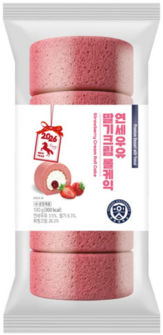 연세우유 딸기크림롤케익 100g x 3개