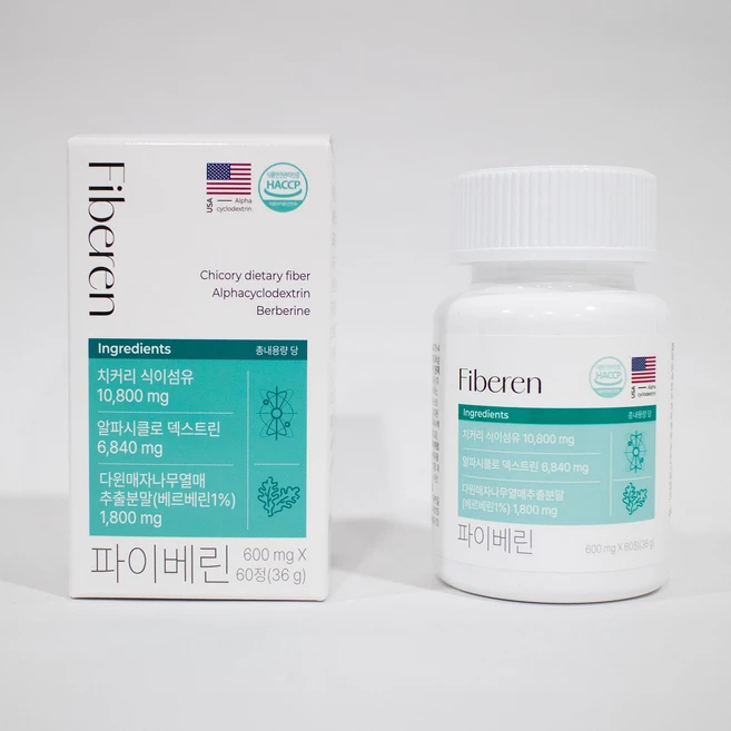 파이베린 알파 식이섬유 60정 1개 치커리식이섬유 - 쿠팡