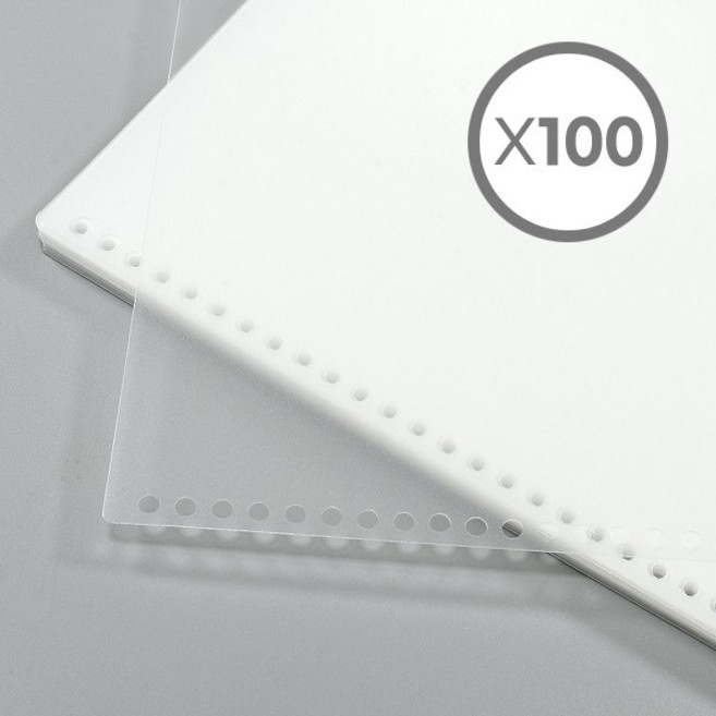 이글바인더 A4 30공 PP 제본 표지 화이트 X100매 묶음 셀프 북커버 바인더 루즈링 루즈리프 집게링 노트 커버, 단품, 단품