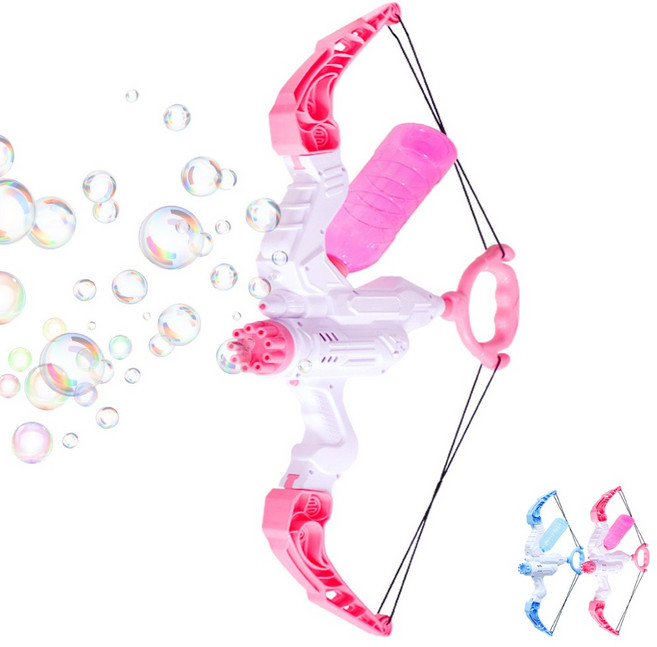 스투피드 비눗방울 KC인증, 2in1 멀티 활 버블건 물총 (핑크) + 전용 용액, 1개