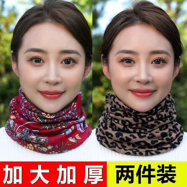 超值 圍脖頭套兩用女秋冬圍脖圍巾帽子護脖套百搭多功能頭套面罩扭扭帽 副廠商品