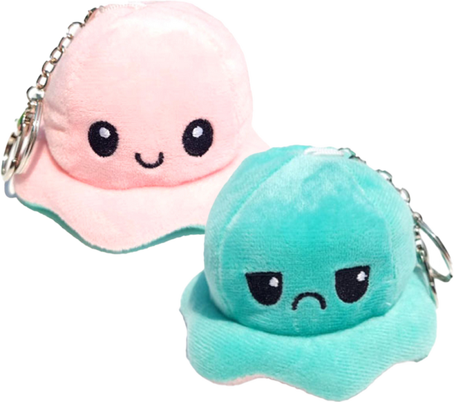 [당일발송 최고품질] 로앤제이 문어인형 반전문어 키링 10cm, 1.연핑크/민트 키링, 1개