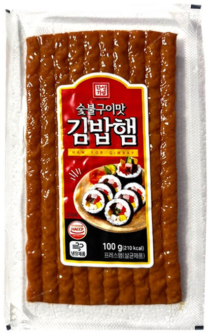 한성 숯불구이맛 김밥햄, 5개, 100g