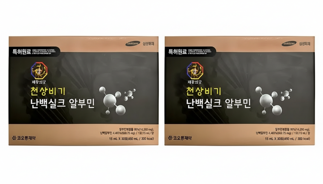 [코오롱제약] 천상비기 난백실크 알부민 스틱 15ml 30포 2개, 30개