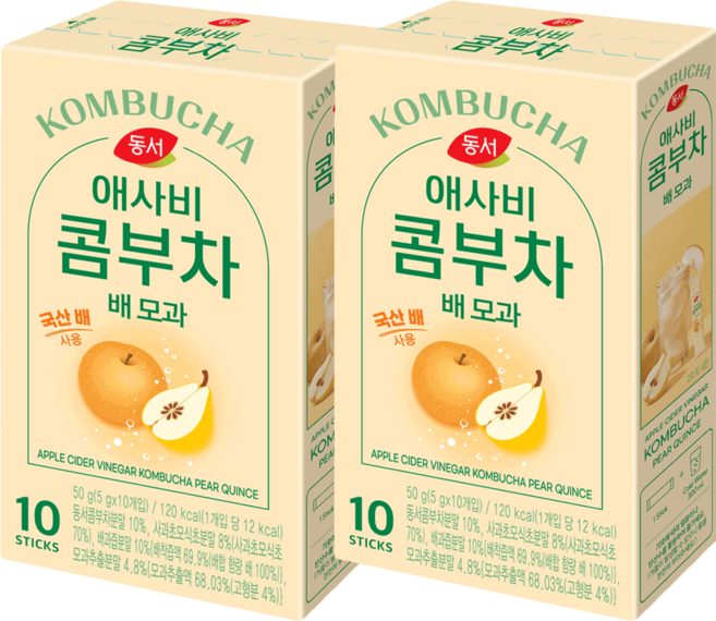 동서 애사비 콤부차 배모과 10T, 5g, 10개입, 2개