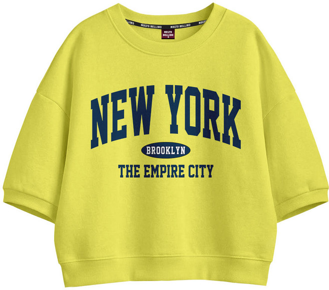 토르소 뉴욕엠파이어시티 세미크롭 오버핏 반팔 맨투맨