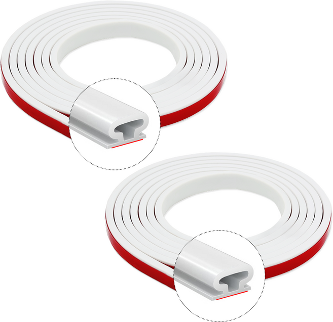 리빙로드 강력접착 틈새 차단 문풍지 6M, 화이트, 2개