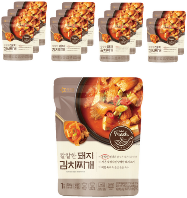 아워홈 칼칼한 돼지김치찌개, 300g, 12개