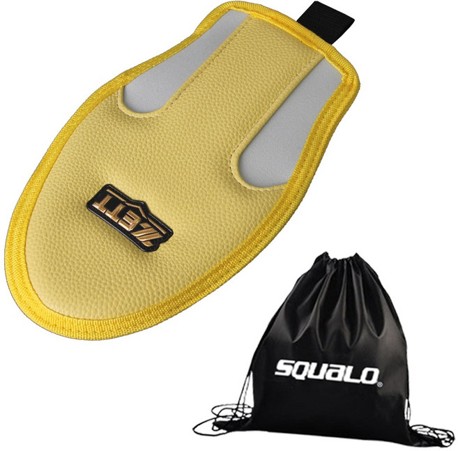 제트 슬라이딩 장갑 숏타입 BLK-46 엄지폐쇠형 스쿠알로 가방 포함 슬라이드 주루 도루 야구 우타 좌타 타자, 1개, 옐로우