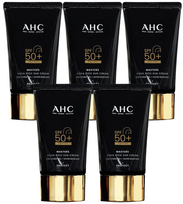 AHC 마스터즈 아쿠아 리치 선 크림 60ml, 5개