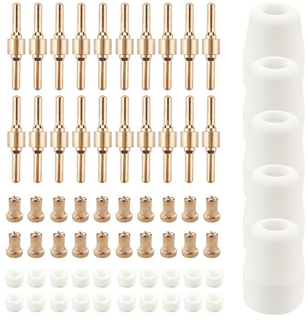 프라즈마 플라즈마 커터 팁 전극 및 노즐 키트 소모품 액세서리 PT31 CUT 30 용접 도구 개, 01 65pcs, 1개