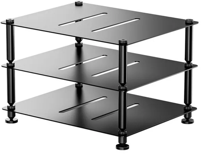 Modular Racking 模組化 Hi-Fi 音響層架, 黑色, 3層