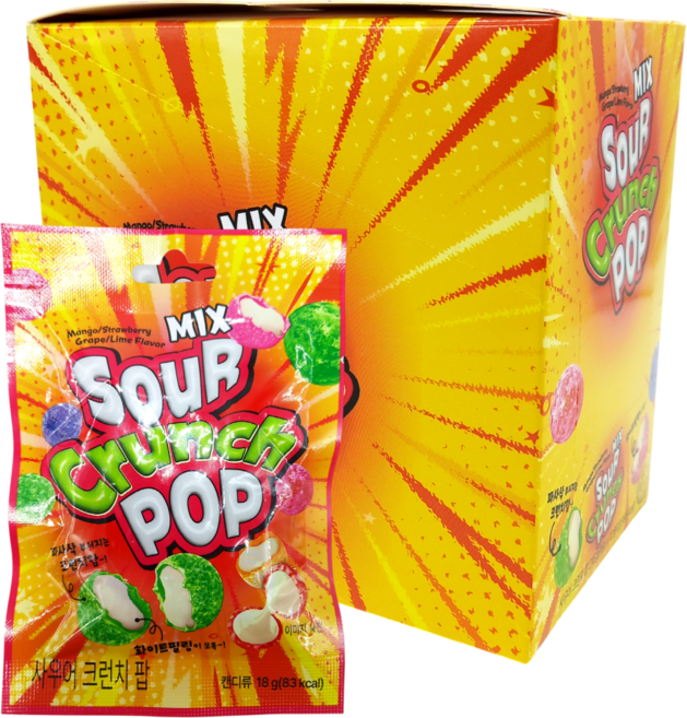 사우어 크런치 팝, 12개, 18g