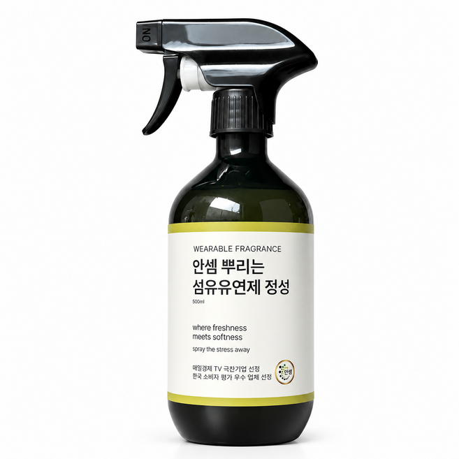 안셈 뿌리는 섬유유연제 섬유탈취제 정전기방지 500ml, 1개
