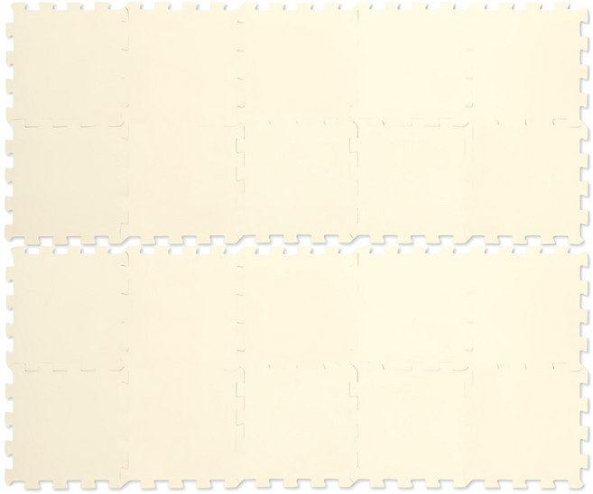 소리안나 10T 파스텔 유아용 퍼즐매트, 아이보리, 20개