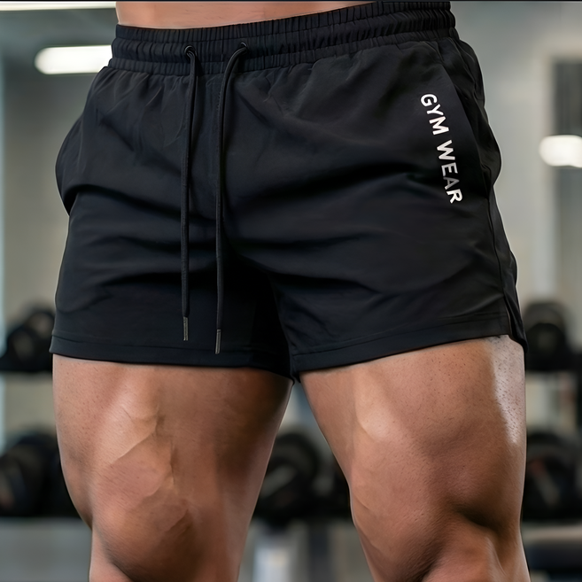 천스토어 헬스반바지 3부 스판 스쿼트팬츠 런닝쇼츠 운동반바지 블랙&화이트