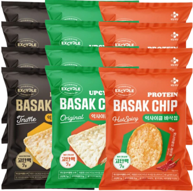 CJ 바삭칩 오리지널 4+ 핫스파이시 4+ 트러플 4, 1개
