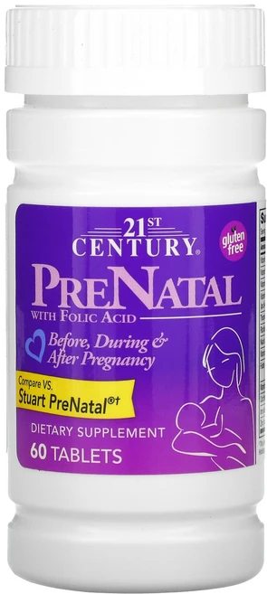 몸에 좋은 21st Century PreNatal 엽산 함유 60정, 21st Century PreNatal 엽산 ..., 1개 - 쿠팡