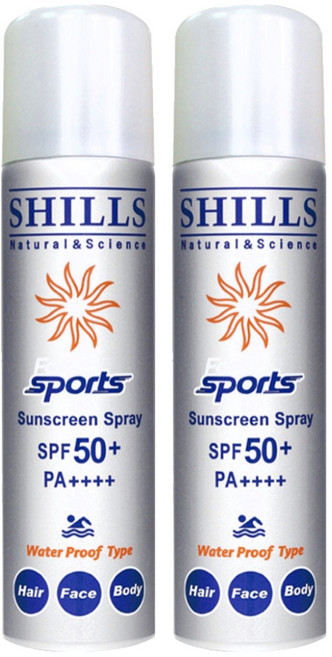 SHILLS 舒兒絲 很耐曬超清爽亮白防曬冰鎮噴霧 SPF50+ PA++++, 90g, 2瓶