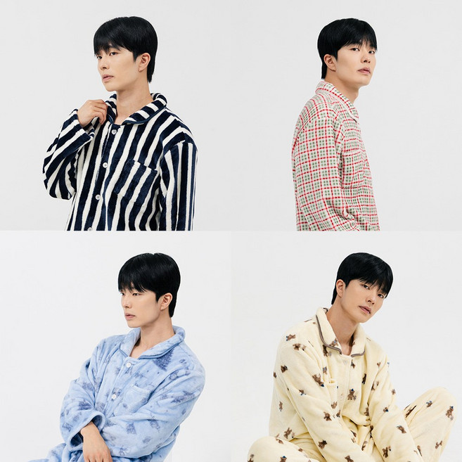 DMS5F10 따숨웨어 남자 겨울 홈웨어 잠옷 상하 세트