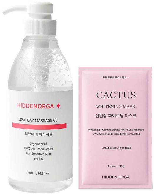 히든올가 젤 마스크팩 세트, 1개, 500ml