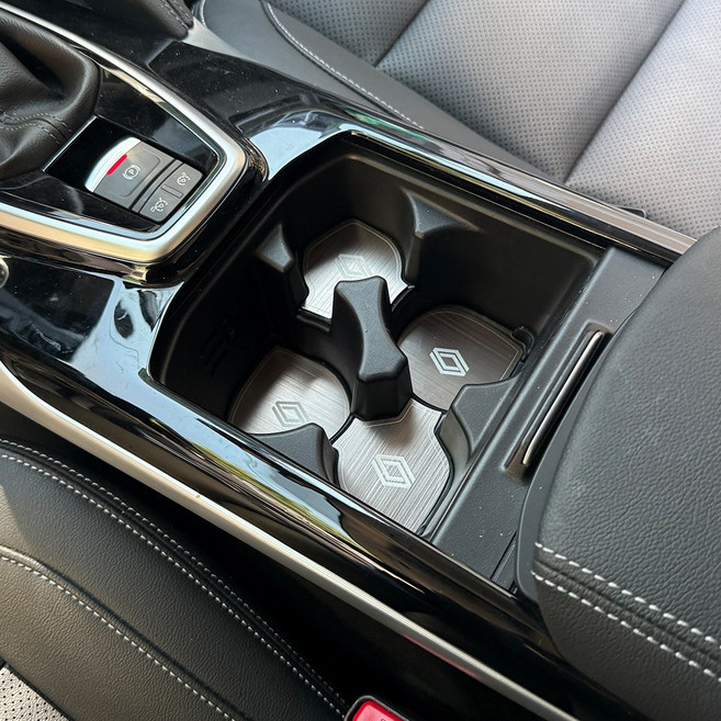 디디앤카 더뉴 QM6 악세사리 1열컵받침 패드 용품 호환, 02.19년도까지 컵받침, 03.실버 로장주