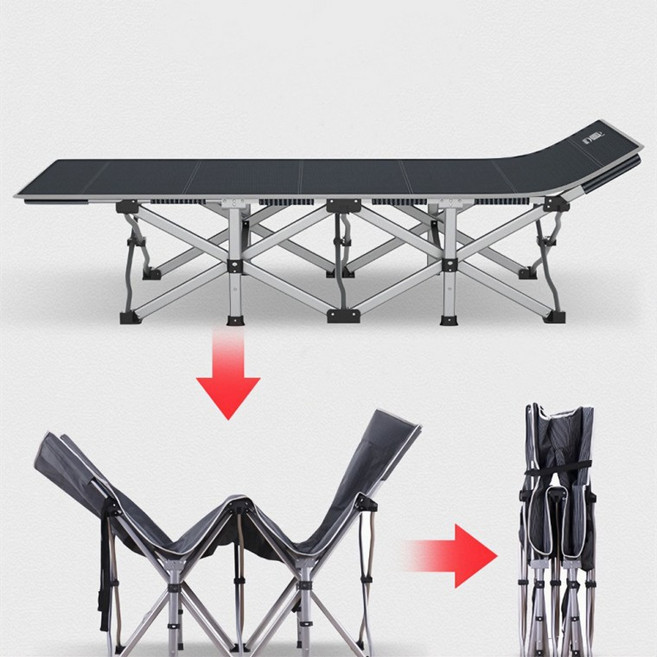 [집앞점빵] 원터치 접이식 야전침대 경량 대형 특대형 캠핑 와이드 군용 간이 침대, 특대형 (가방포함)