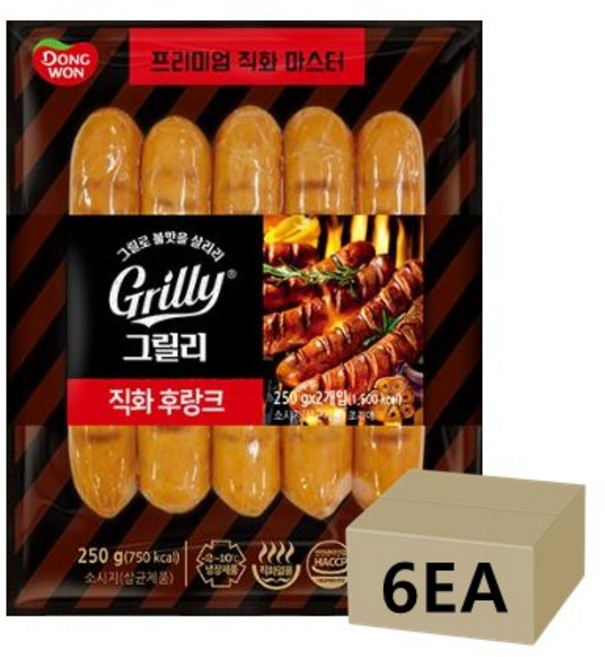 동원 그릴리 극한 직화 후랑크 250g x 6개