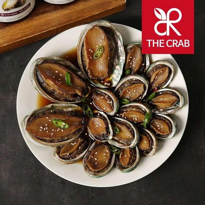 더꽃게 간장 전복장 완도전복장, 300g, 1개, 순살 전복장 300g (9-15미)