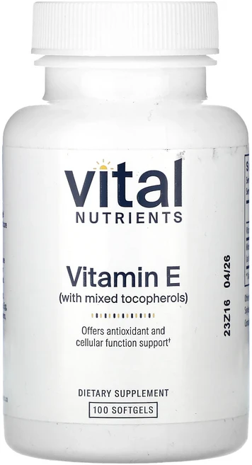 Vital Nutrients 혼합 토코페롤 함유 비타민E 소프트젤 100정, VitalNutrients혼합토코페롤함유비타민E소프트젤, 1개 - 쿠팡