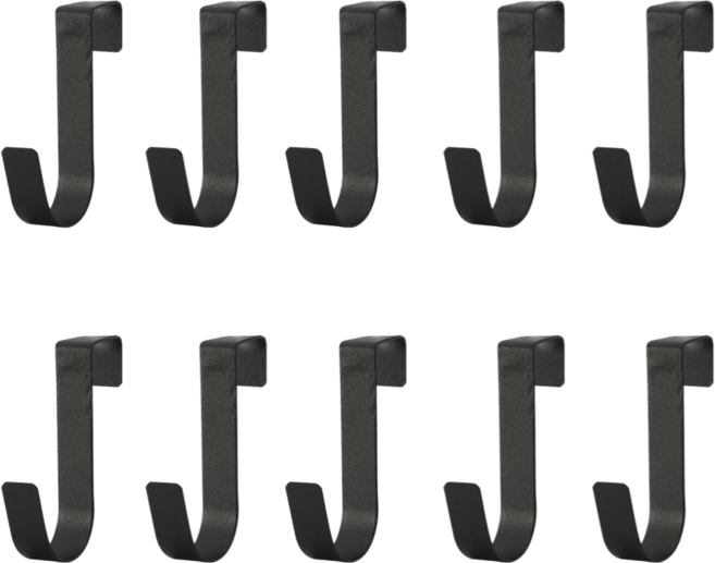 소소무역 문뒤 수납 후크 무타공 거치 주방 욕실 다용도 걸이, 10개, 블랙