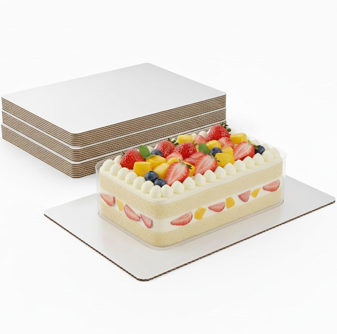 20PCS 직사각형 케이크 보드 13.75 x 9.75 인치 흰색 그리스 방지 판지 일회용 하프 시트 트레이 페이스트리 베이커리 및 케이터링용